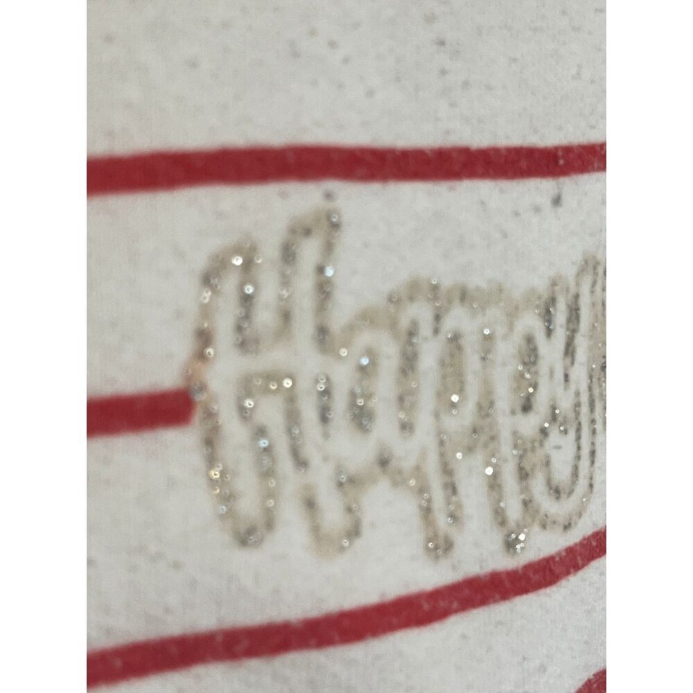 Vintage Christmas Sweatshirt White M Holiday Metallic Retro 80s Graphic Cartoon - Picture 3 of 14